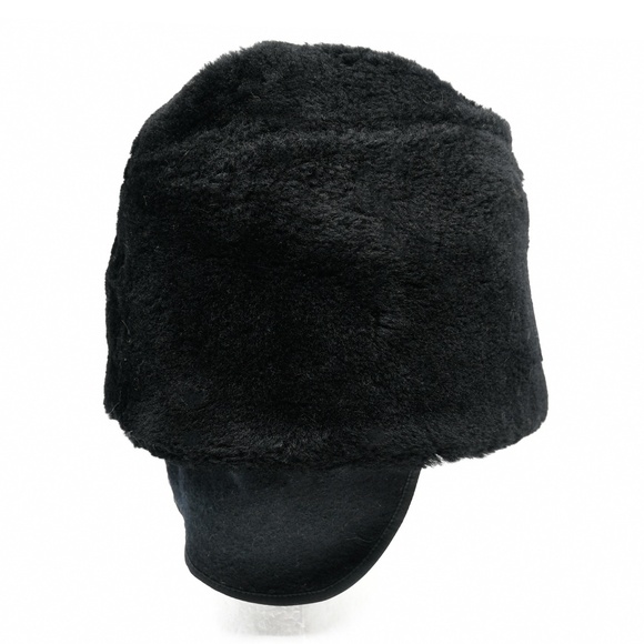 STETSON Vintage Genuine Lambskin Fur Cossack Hat in Black Size L Made in Canada - Picture 8 of 11